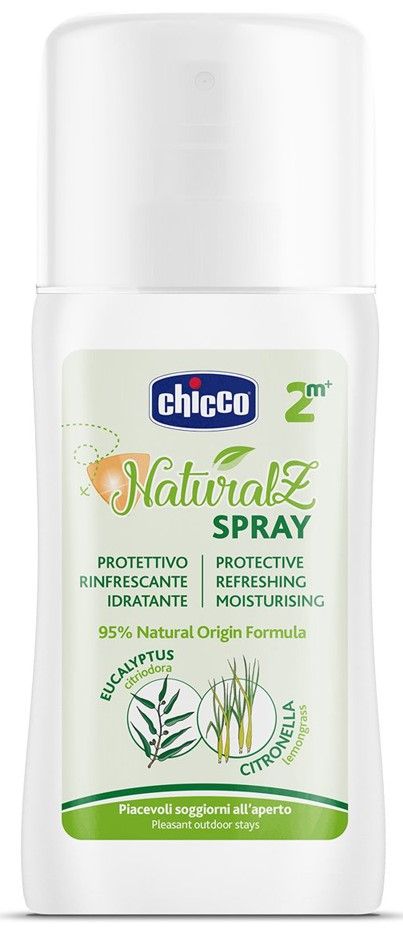 Chicco Sprej proti komárom ochranný a osviežujúci 95% prírodných zložiek 100ml, 2m+